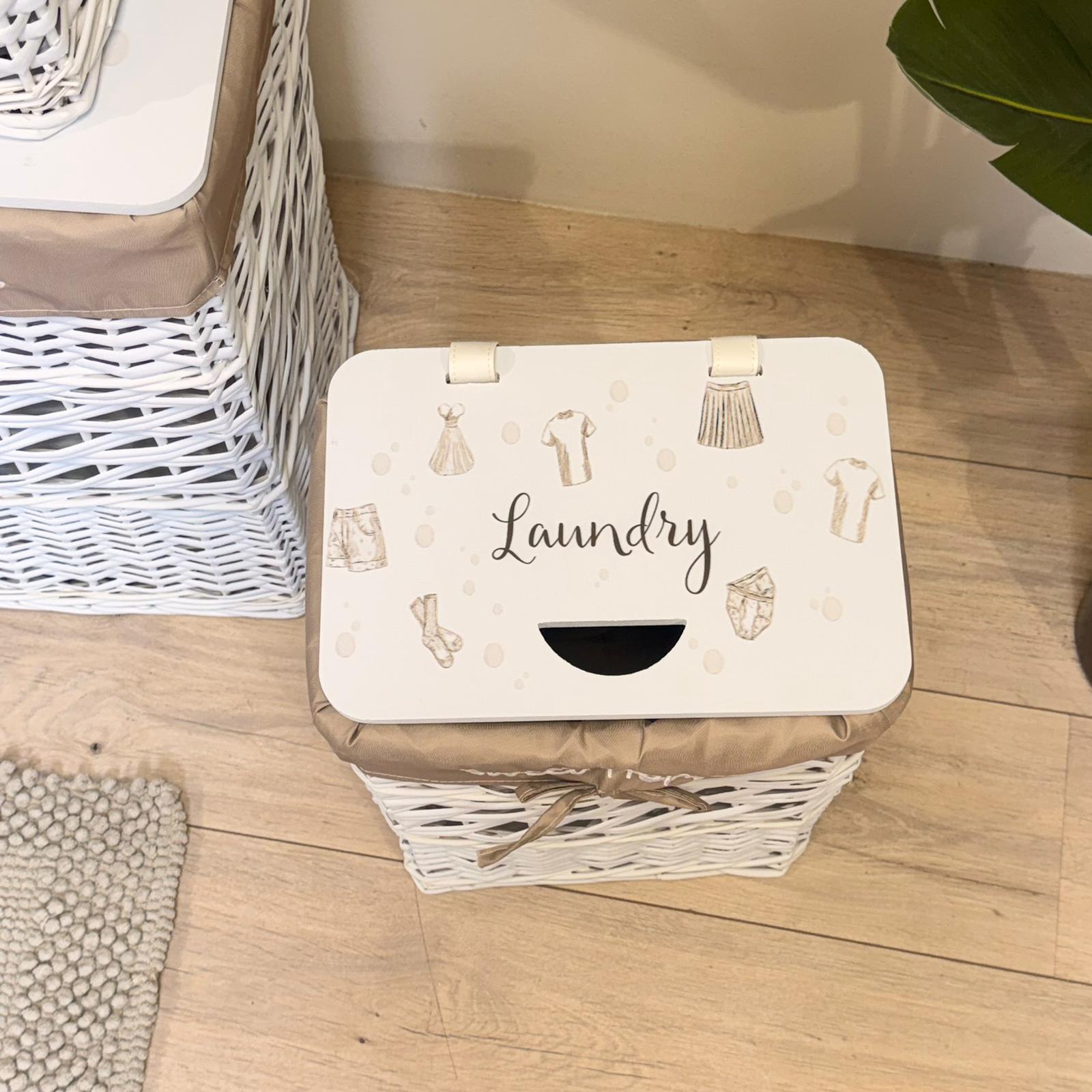 Cesta portabiancheria rett. 