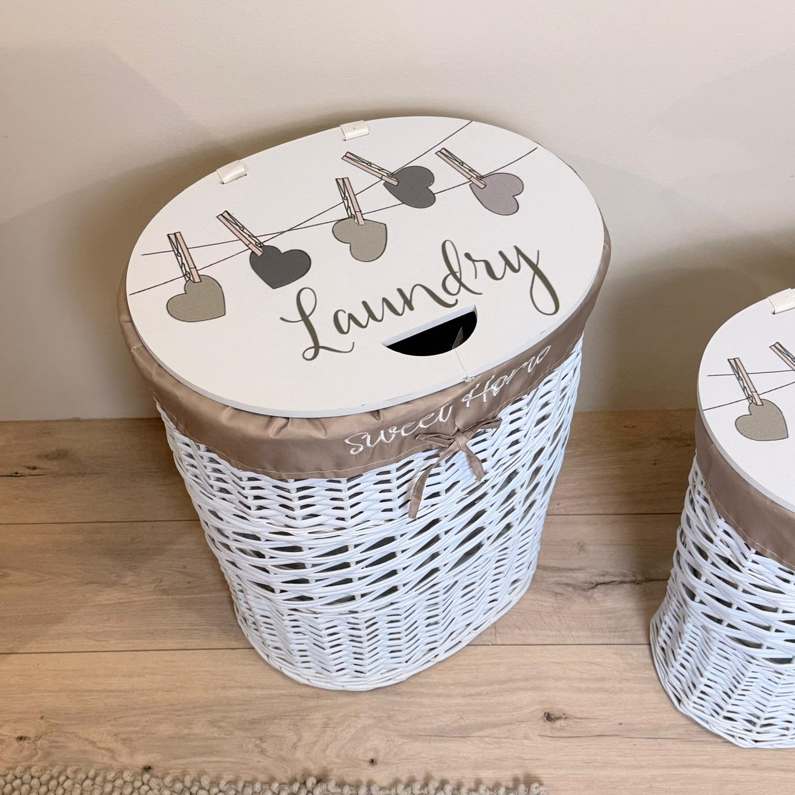 Cesta portabiancheria ovale 