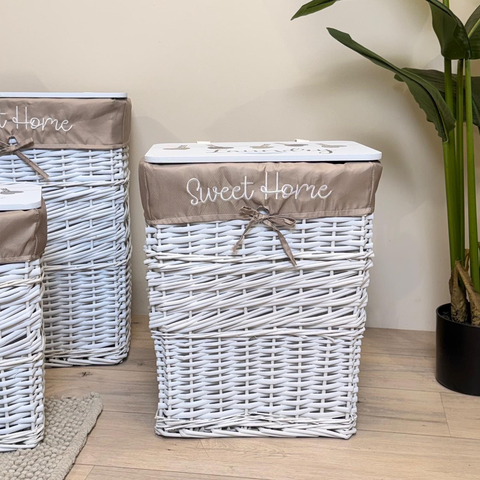 Cesta portabiancheria rett. 