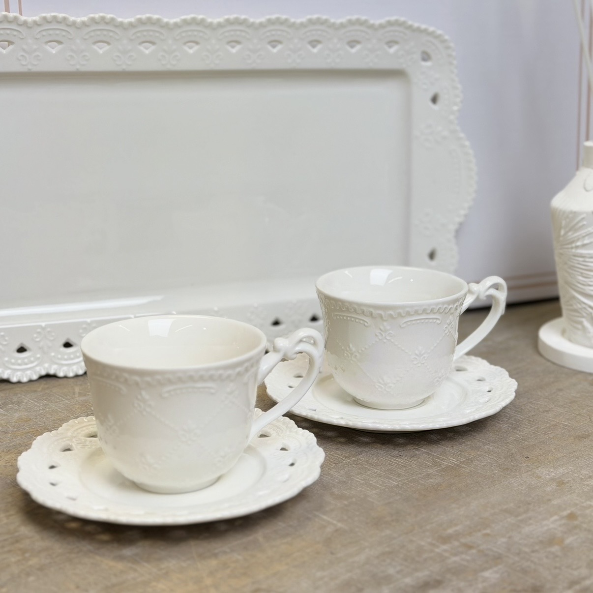 Set vassoio + 2 tazze the 