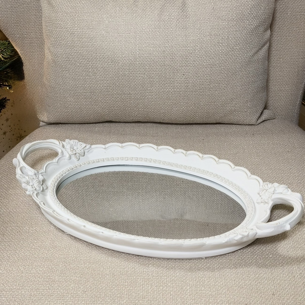 Vassoio ovale specchiato 