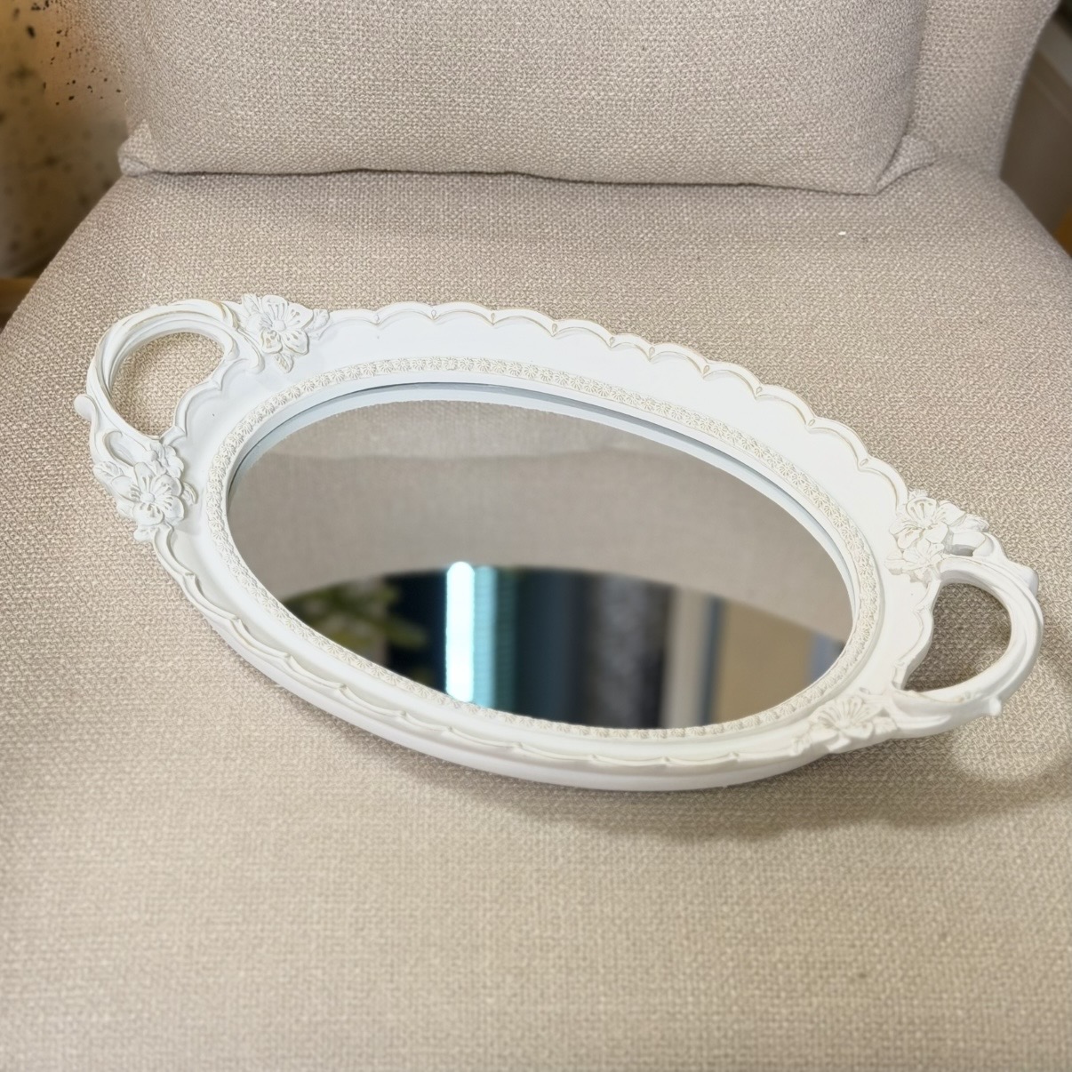 Vassoio ovale specchiato 