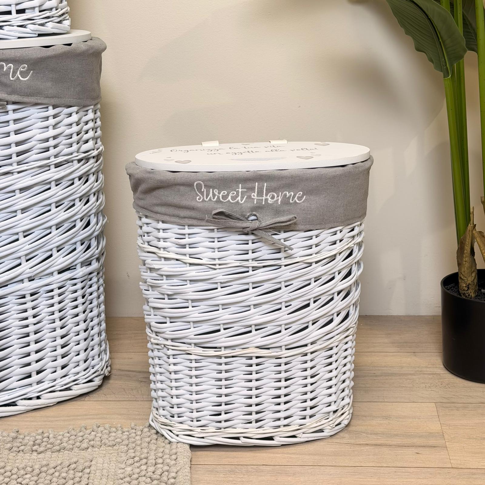 Cesta portabiancheria ovale 