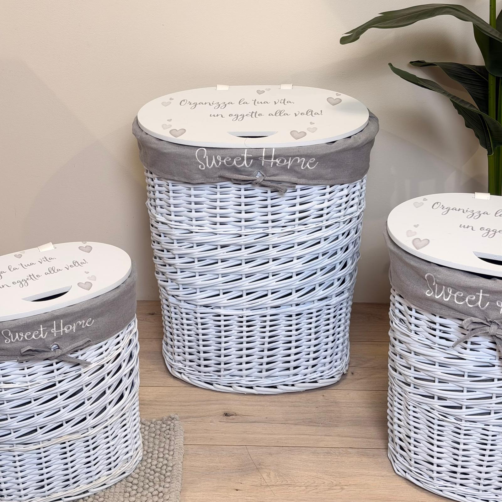 Cesta portabiancheria ovale 