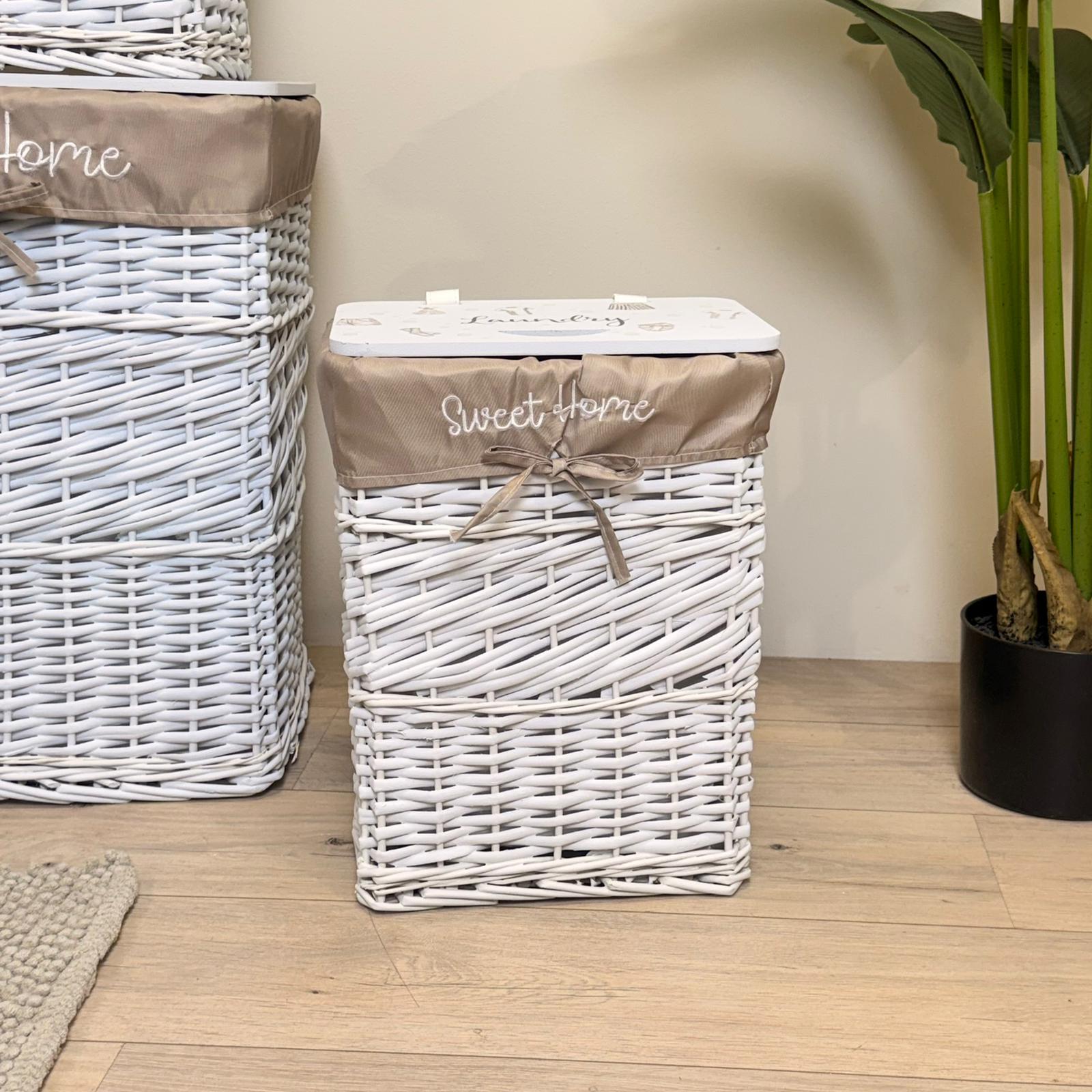 Cesta portabiancheria rett. 