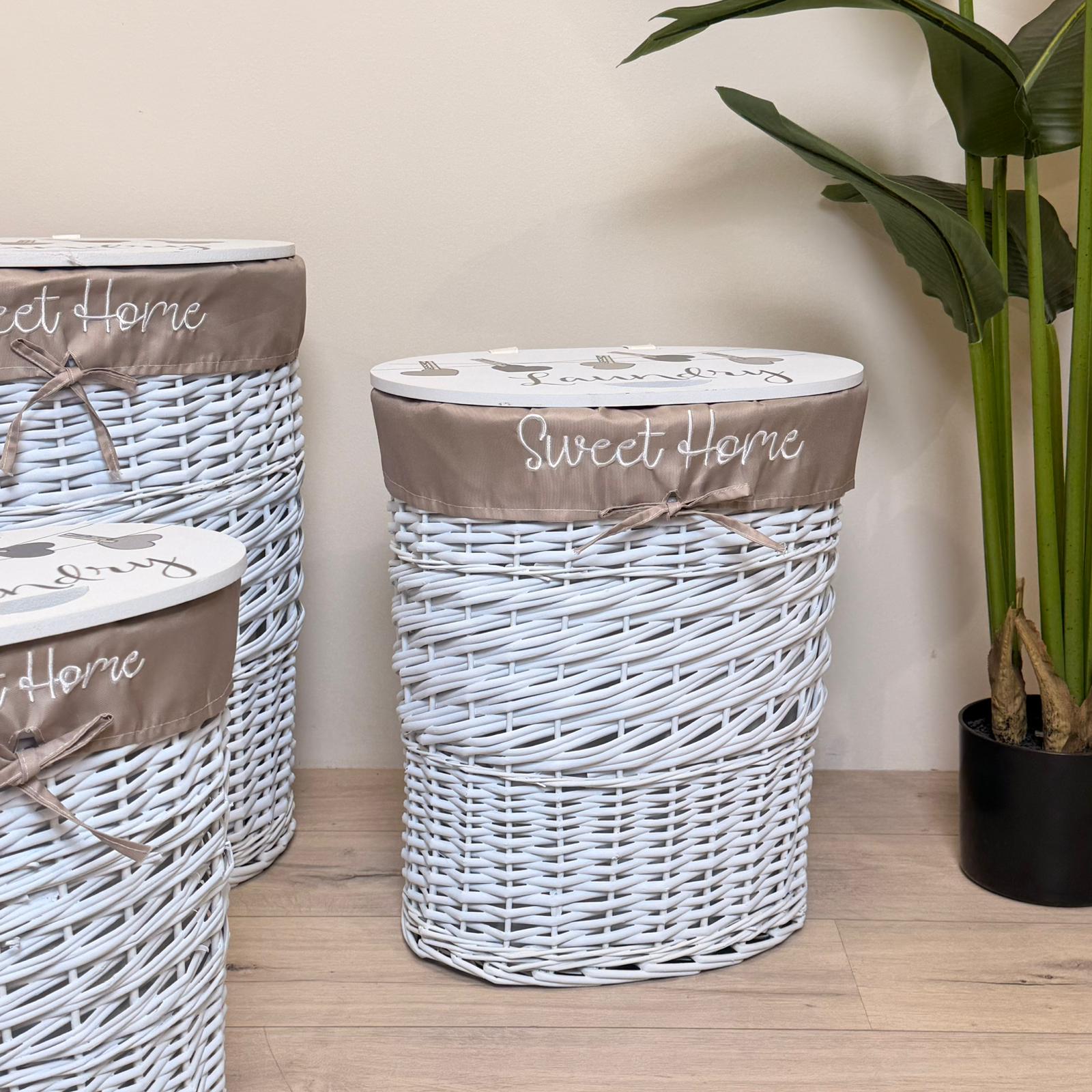 Cesta portabiancheria ovale 