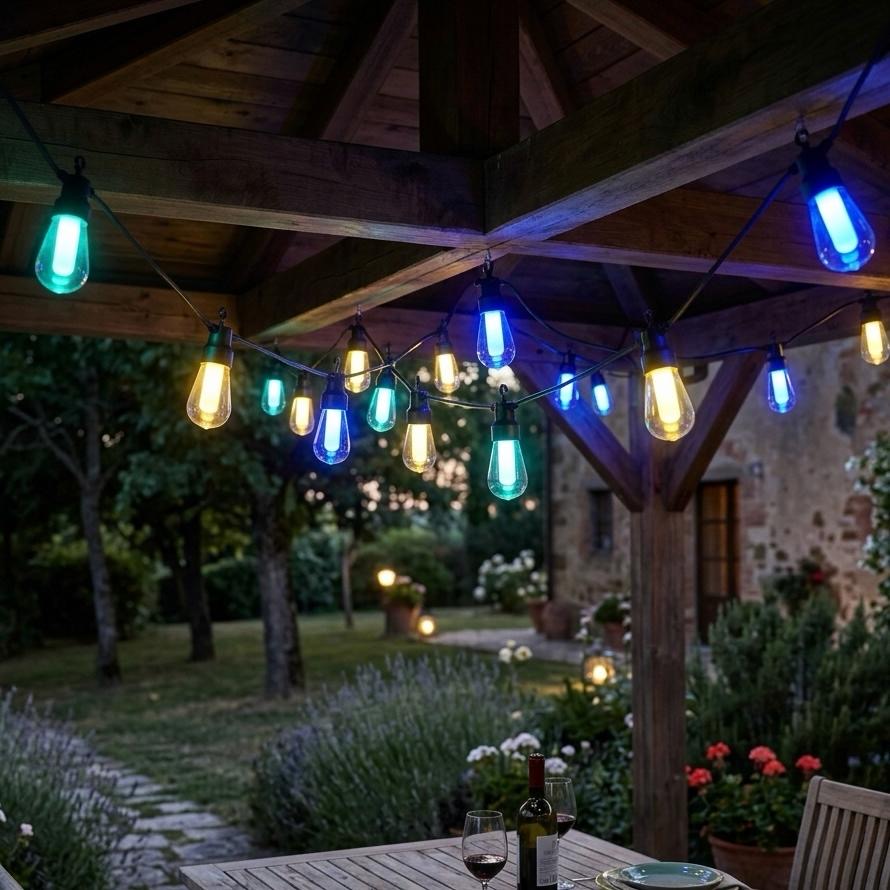 Set 10 lampadine ricarica solare 8 metri