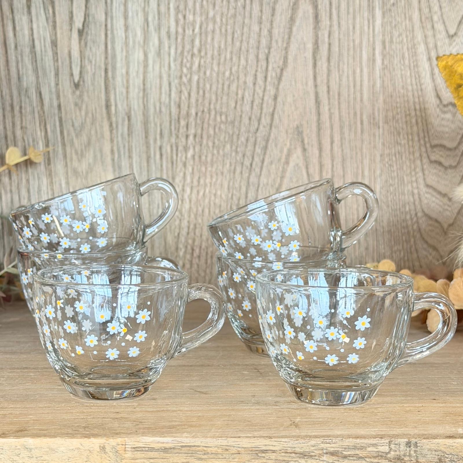 Set 6 tazzine in vetro 