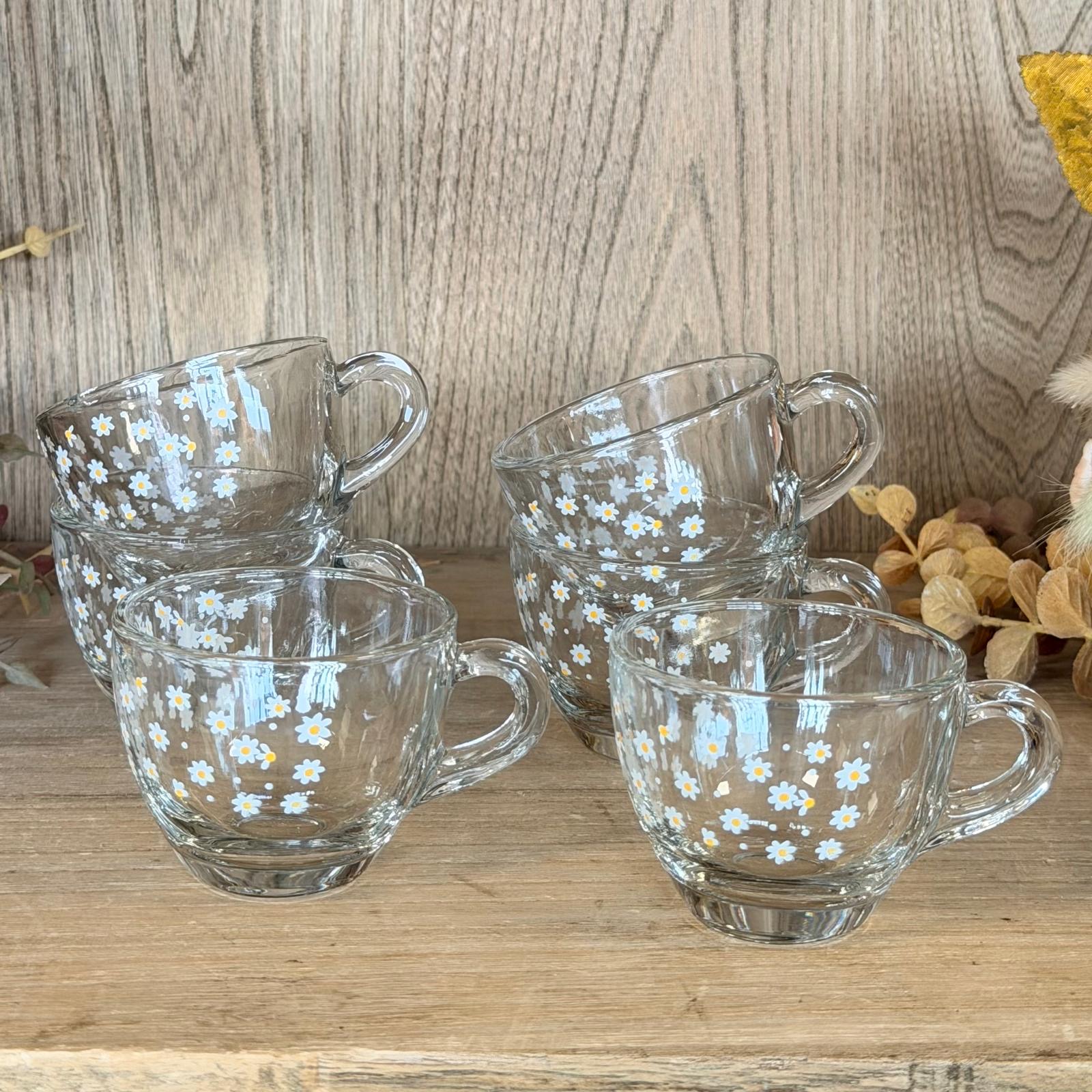 Set 6 tazzine in vetro 