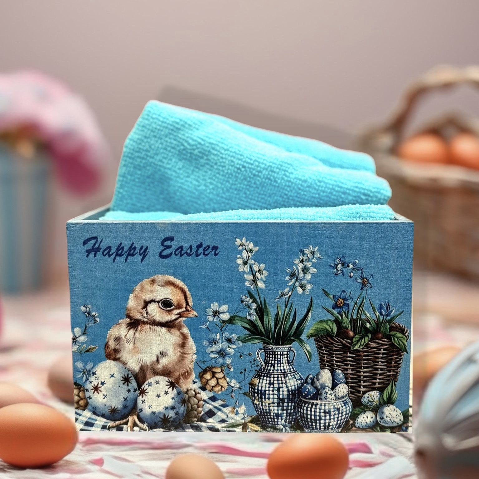 Set 4 lavette con cassettina 