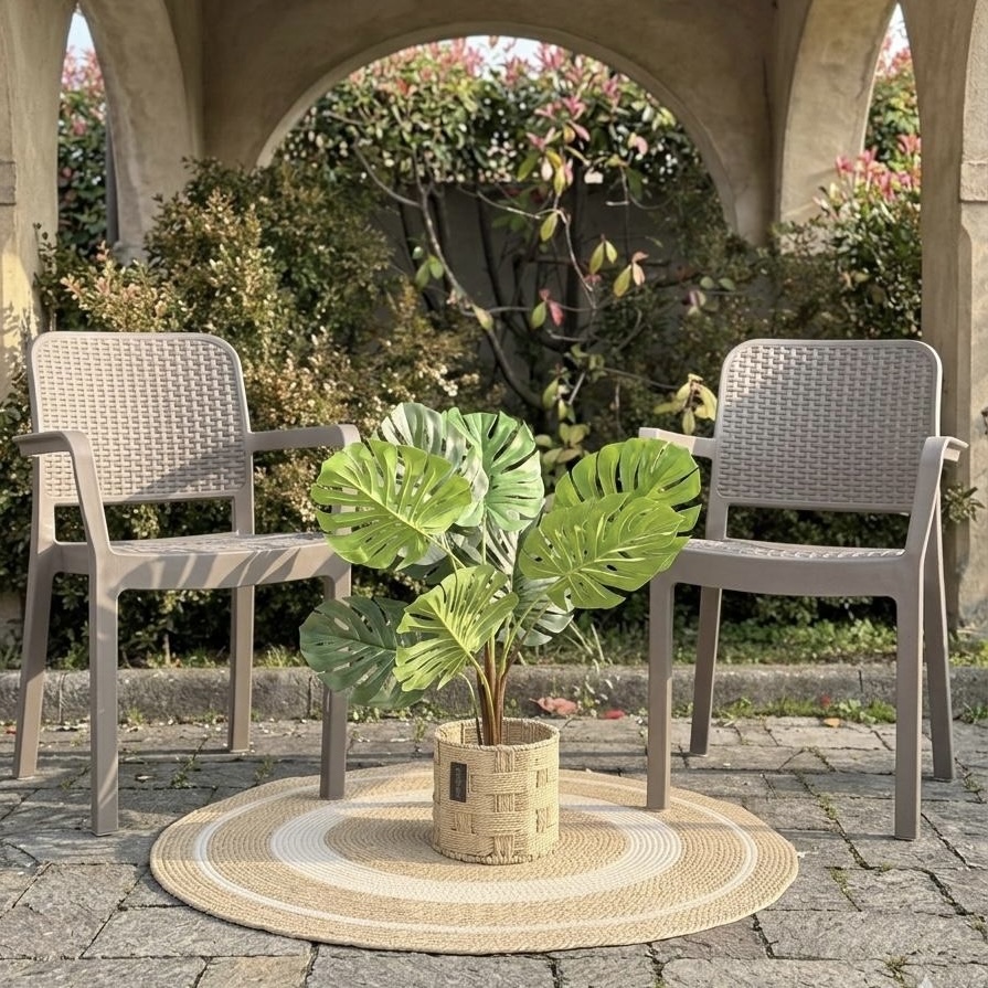 Vaso pianta tropicale monstera h75