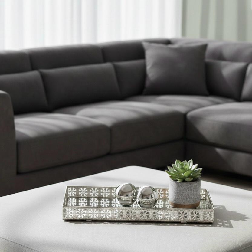 Vassoio specchio rettangolare 