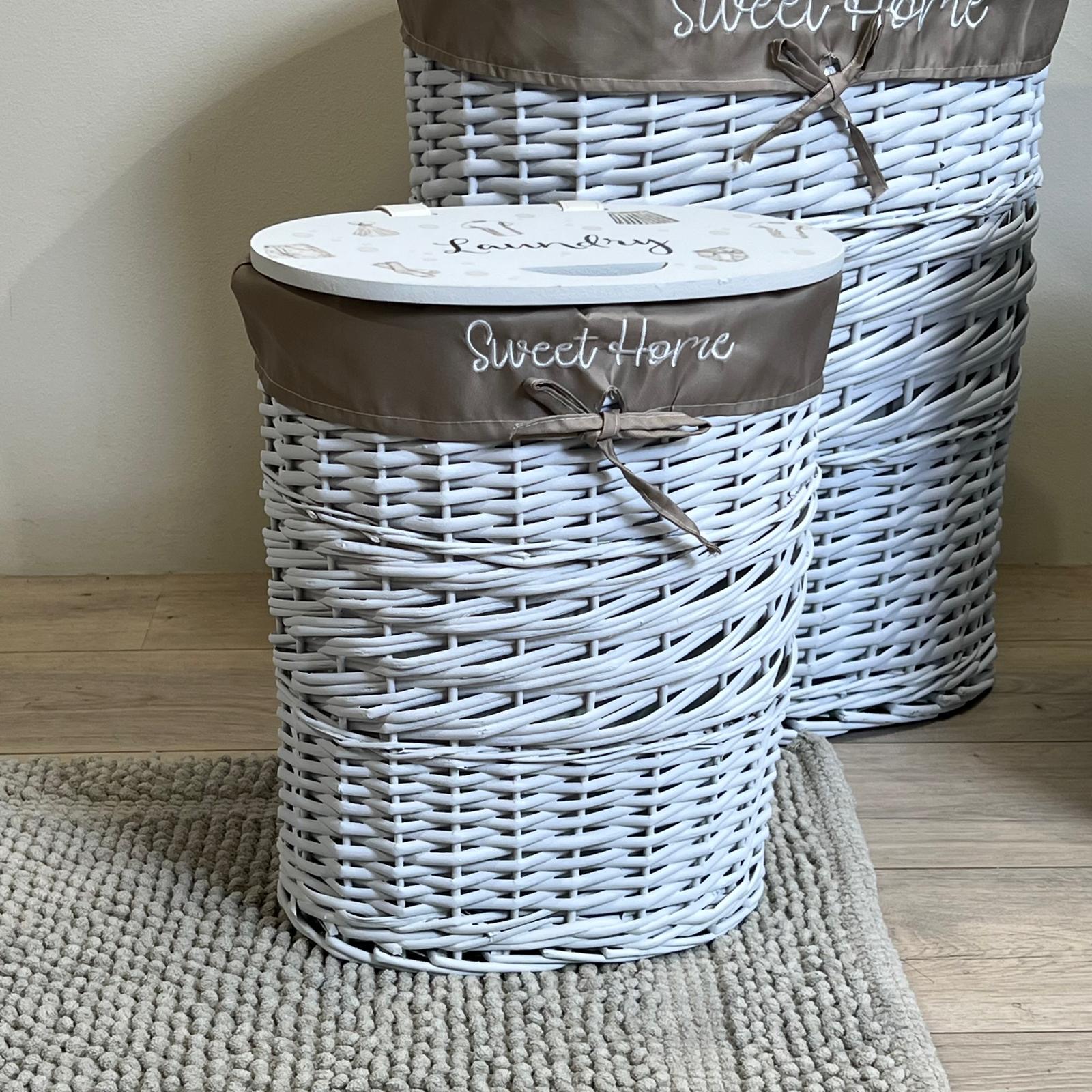 Cesta portabiancheria ovale 