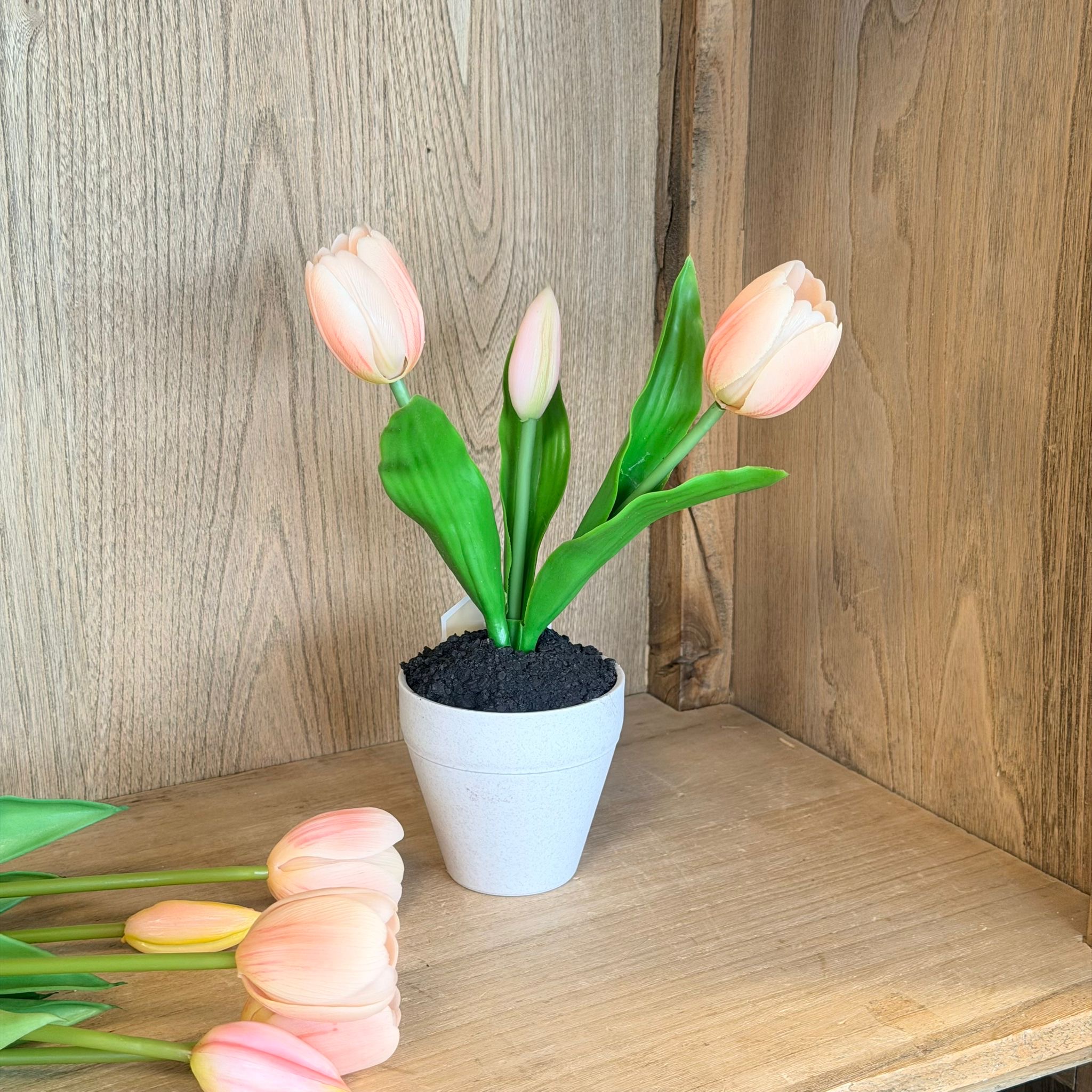 Vasetto 3 tulipani rosa