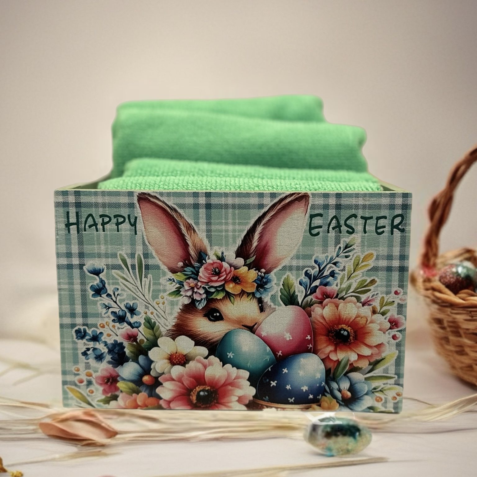 Set 4 lavette con cassettina 