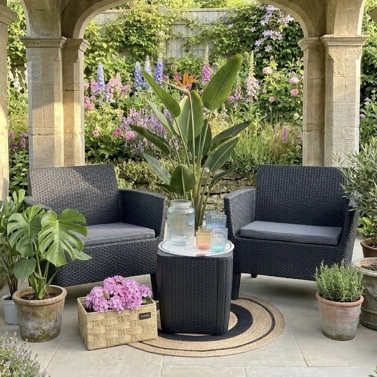 Salottino da esterno 2 poltrone + tavolino 