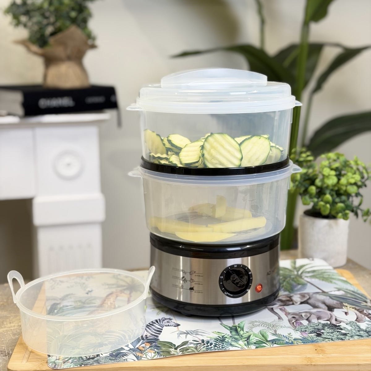 Vaporiera elettrica 2 livelli