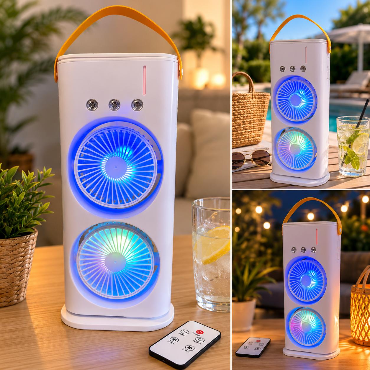 Ventilatore con nebulizzatore