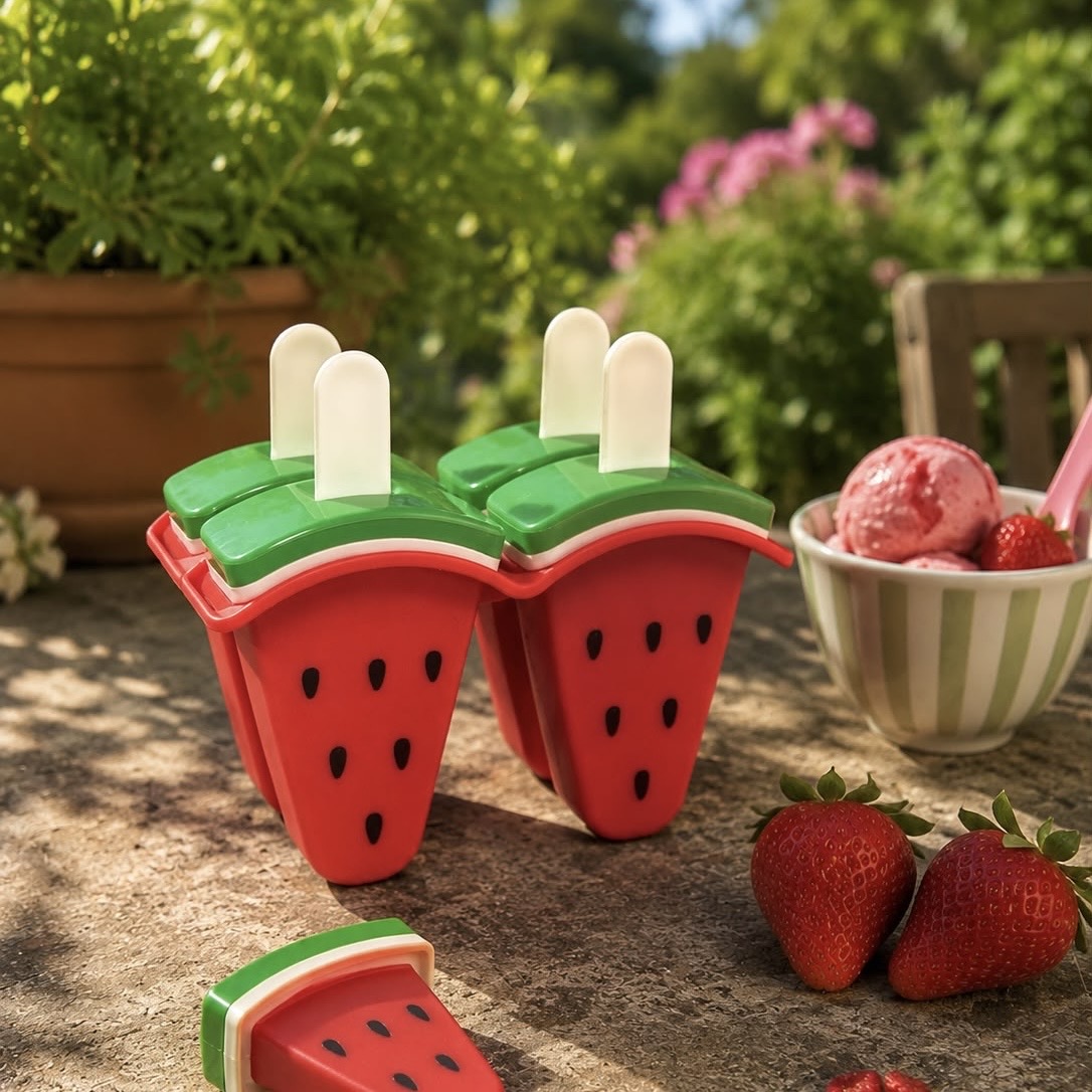 Set 4 stampo ghiaccioli/gelato 