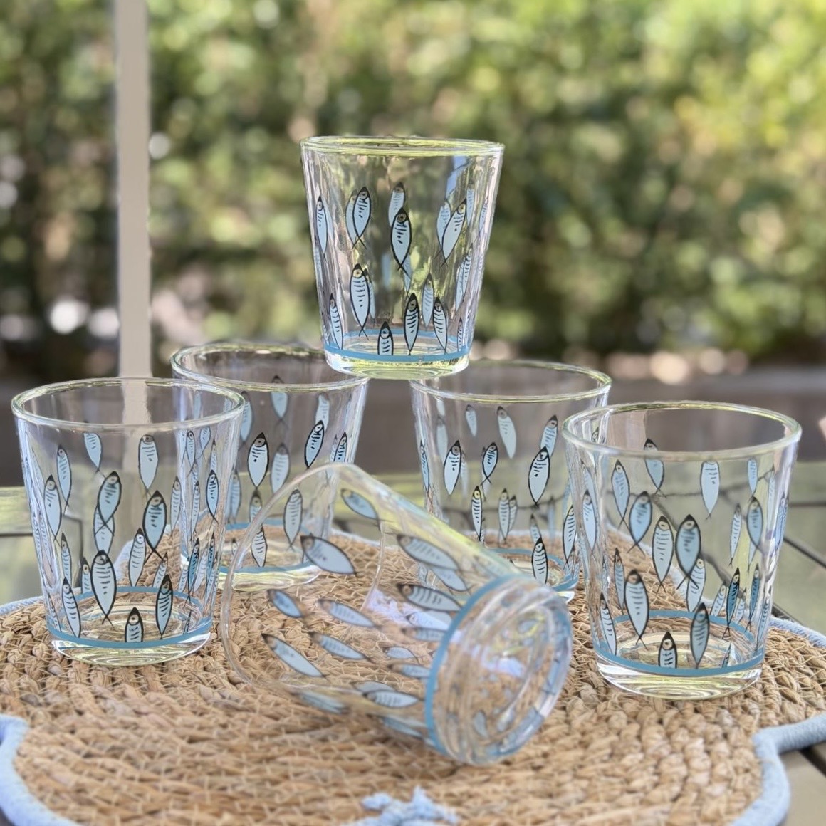 Set 6 bicchieri in vetro 