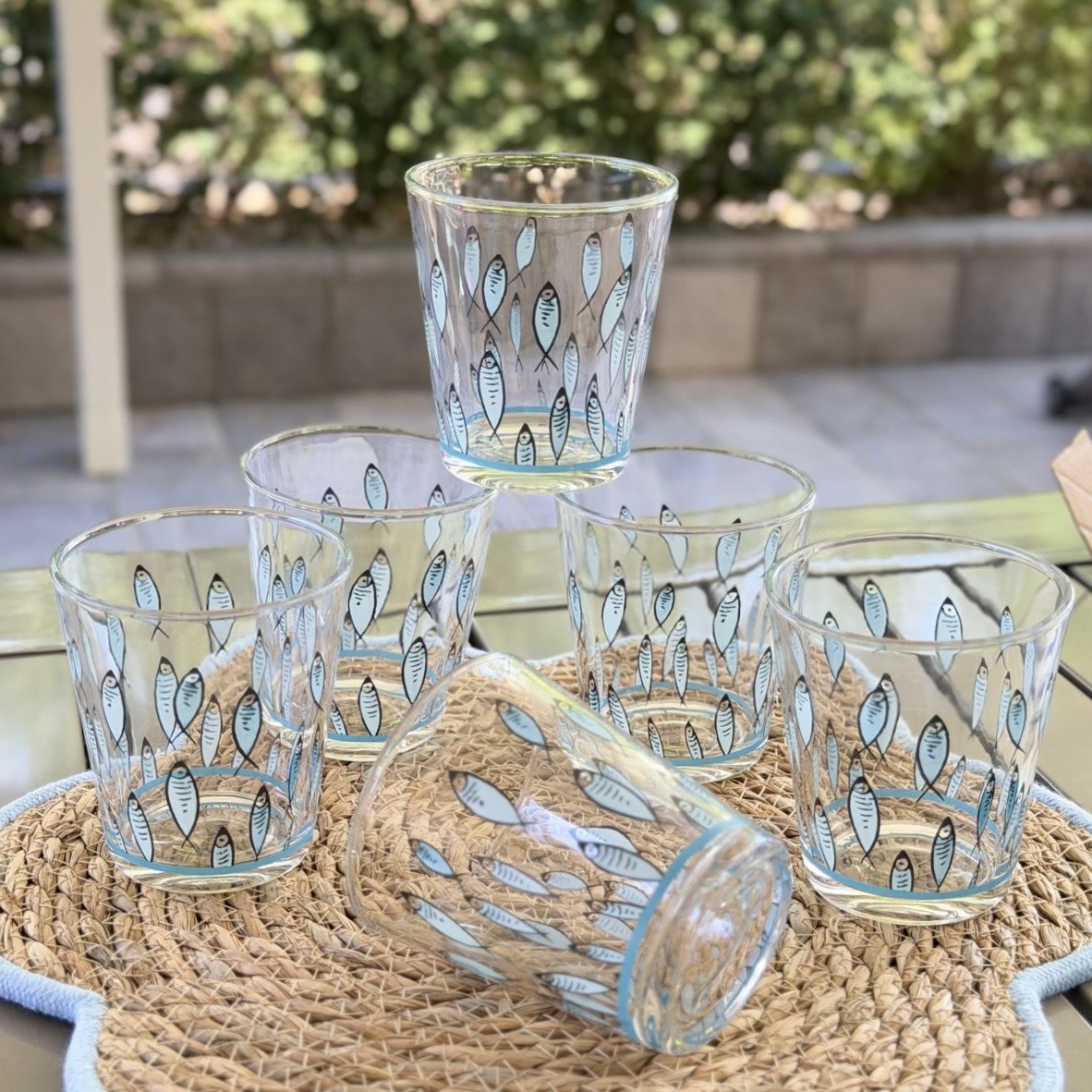 Set 6 bicchieri in vetro 