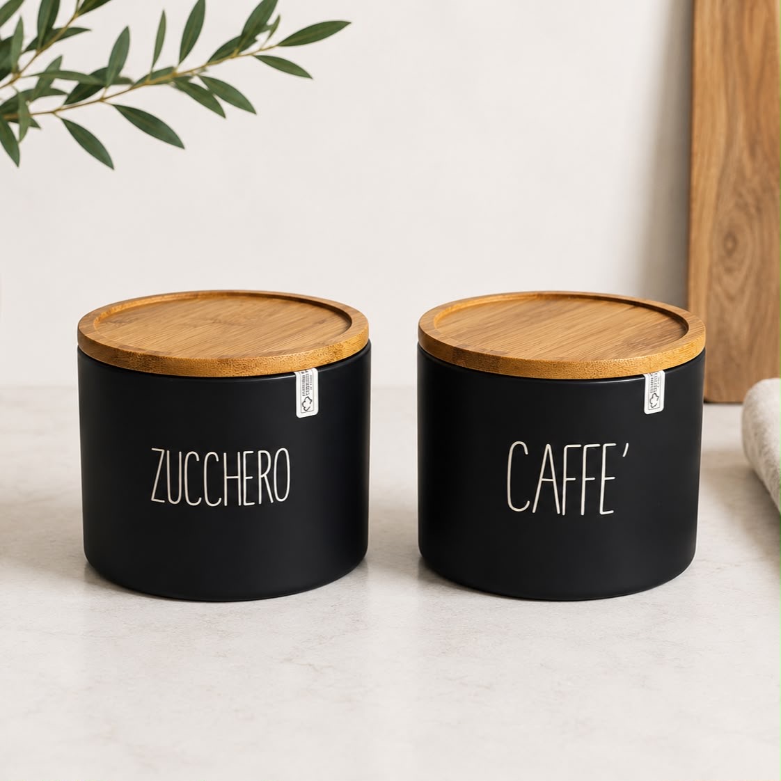 Set 2 barattoli in ceramica 