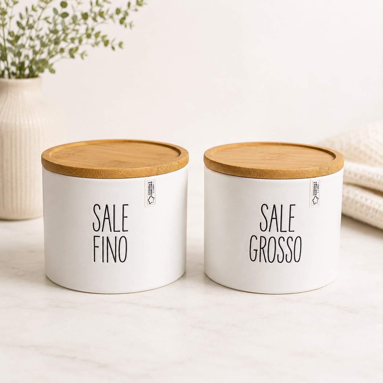 Set 2 barattoli in ceramica 