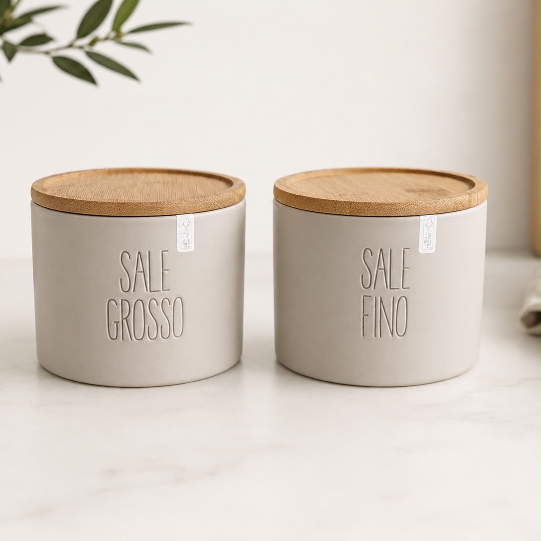 Set 2 barattoli in ceramica 