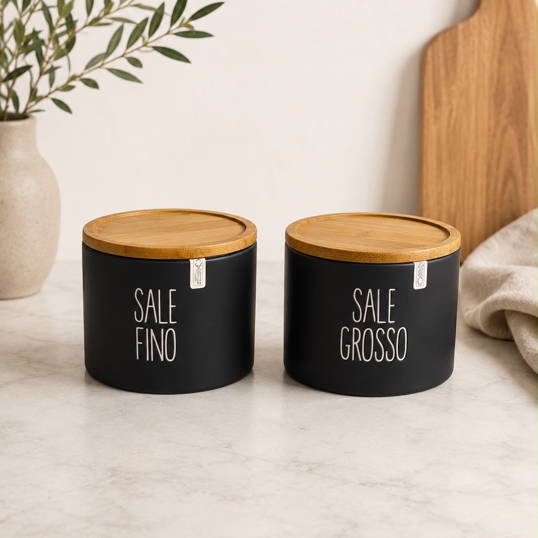 Set 2 barattoli in ceramica 