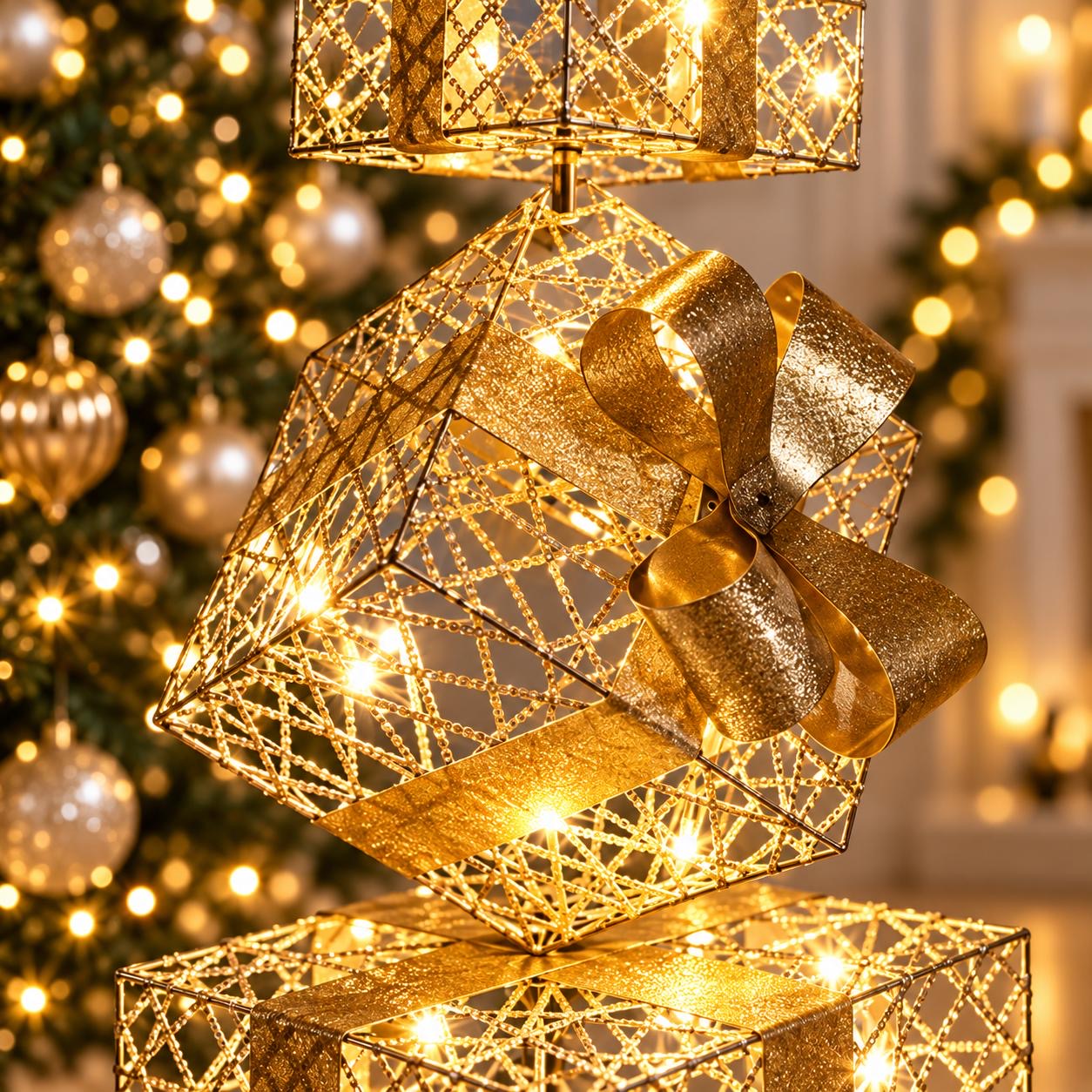 Set 3 pacchi regalo luminosi 