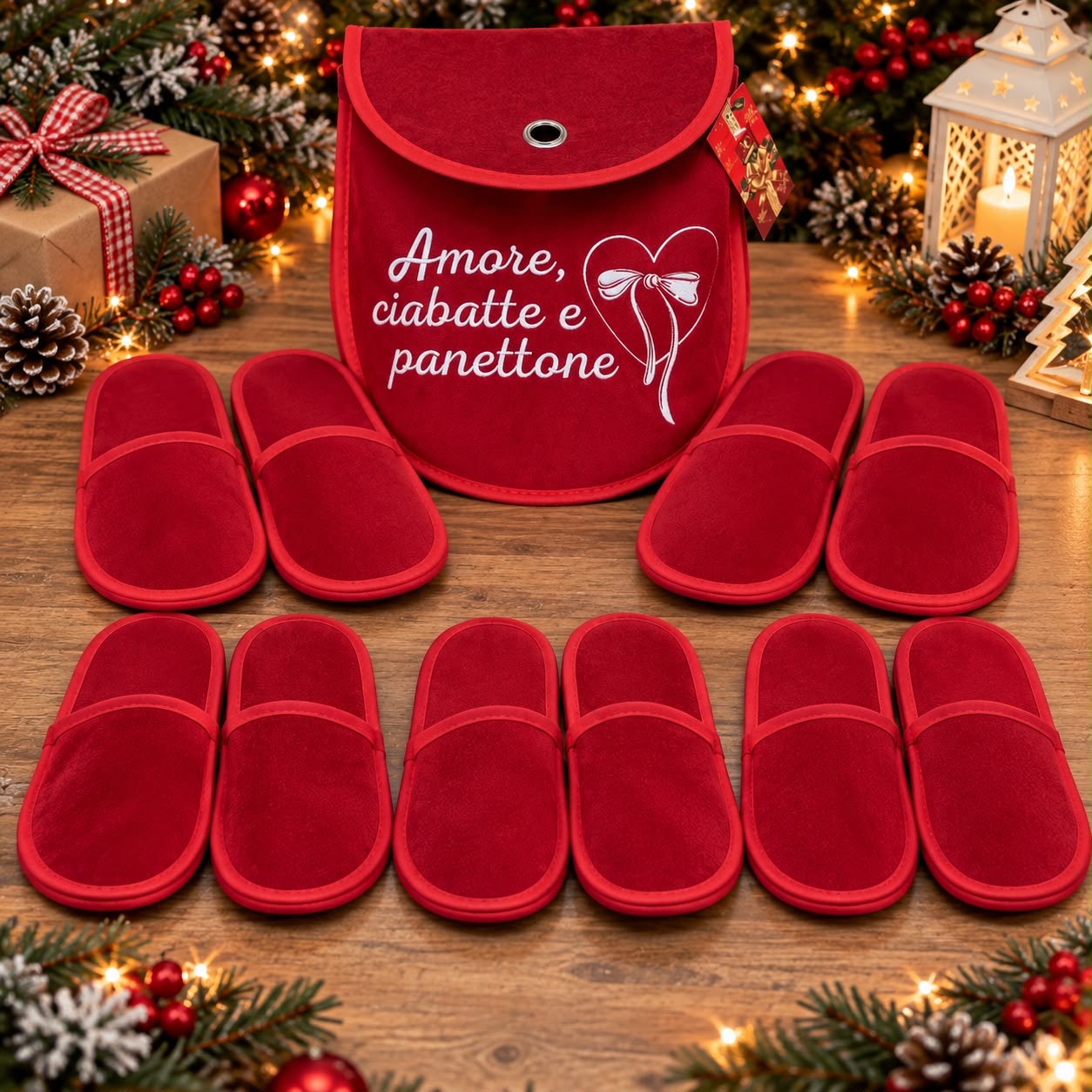 Pantofolona con 5 ciabatte 
