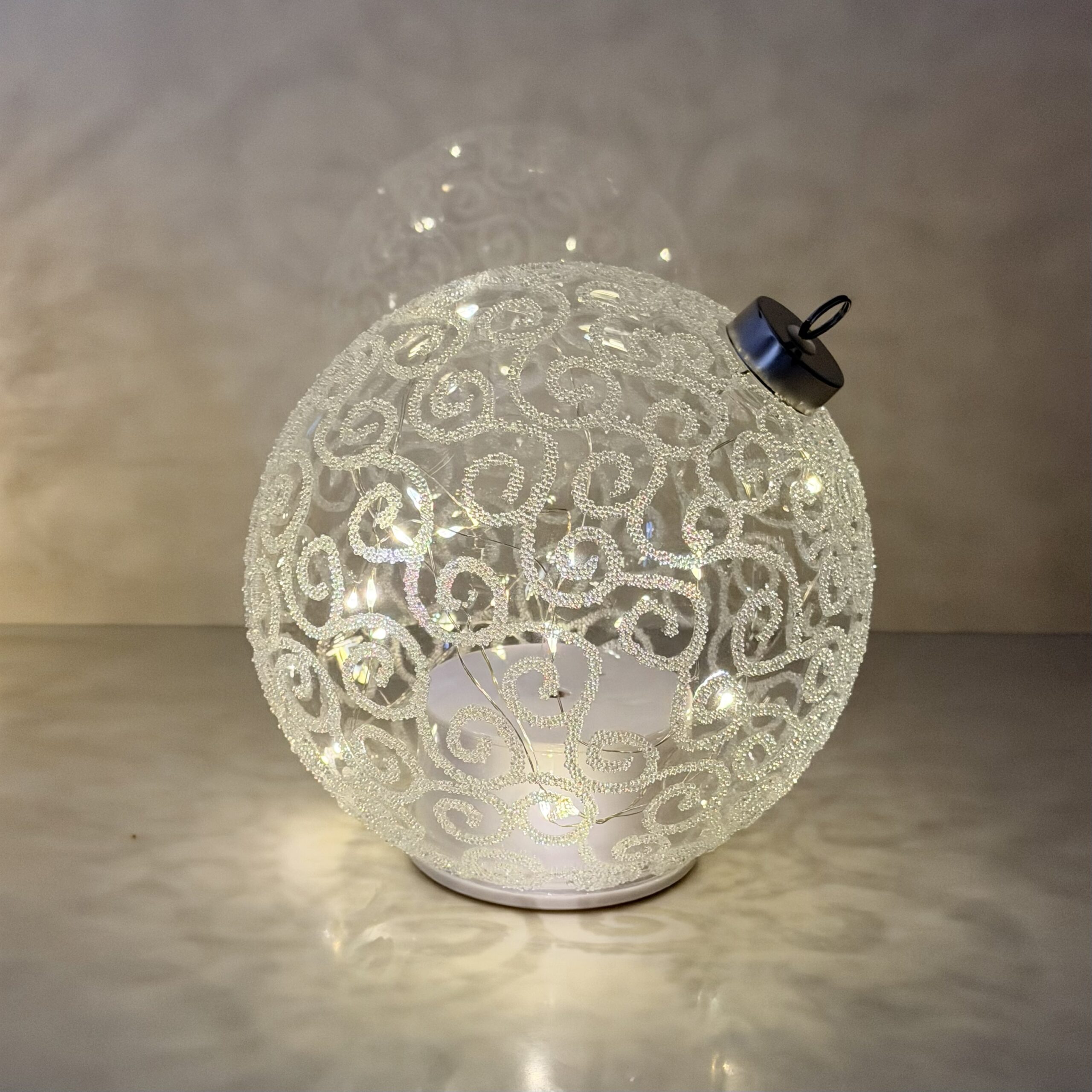 Decorazione luminosa ''Luxury'' girevole white spirale